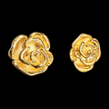 Rosabella Bloom Rose Stud Earrings in 10K Yellow Gold