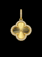 925S Clover Moissanite Charm – 0.492 CTW