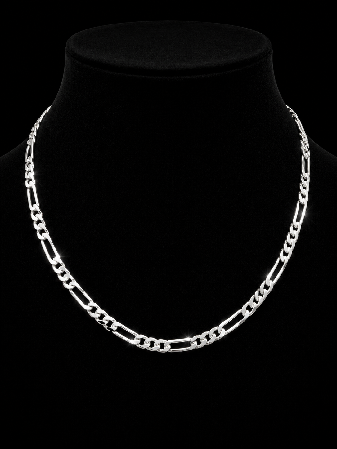 925S Figaro Chain Necklace – 4MM