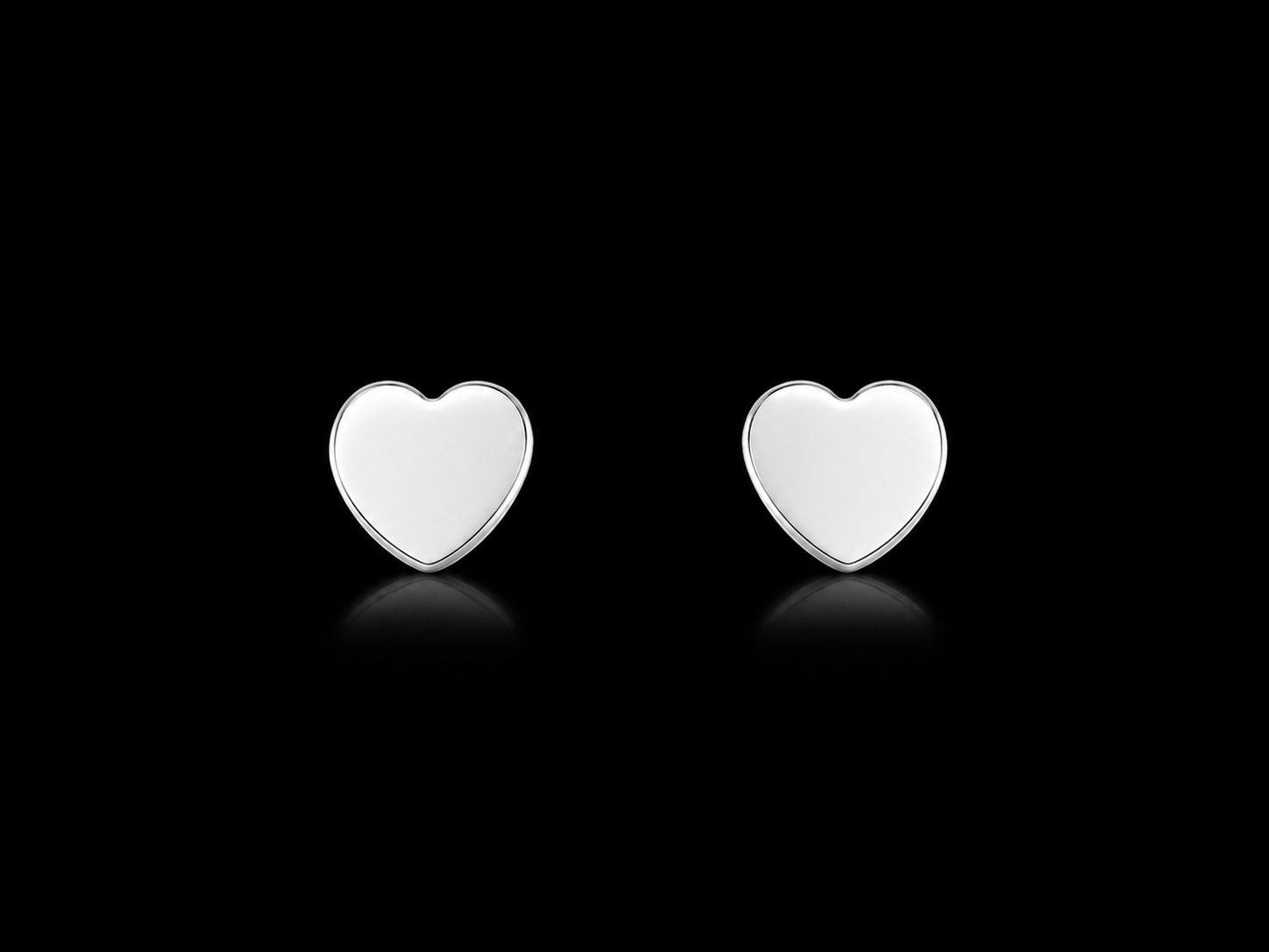 Heart Stud Earrings – 925S