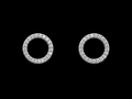Pavé Circle Stud Earrings – 925S