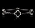 925S Black Clover Moissanite Tennis Bracelet – 3.95 CTW VVSD