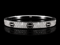925S Iced Screw Bangle Bracelet – 2 CTW VVSD Moissanite