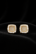 10K Gold Moissanite Cluster Stud Earrings – 0.58 CTW