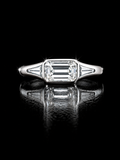 925 Silver Emerald-Cut CZ Ring | Sterling Silver Ring | Size 7