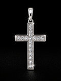 925S Classic Cross Moissanite Pendant | VVS-D