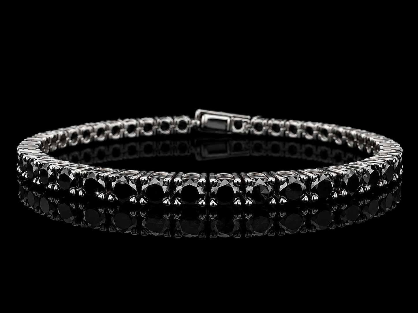 925S Black Moissanite Tennis Bracelet – 5.30 CTW VVSD