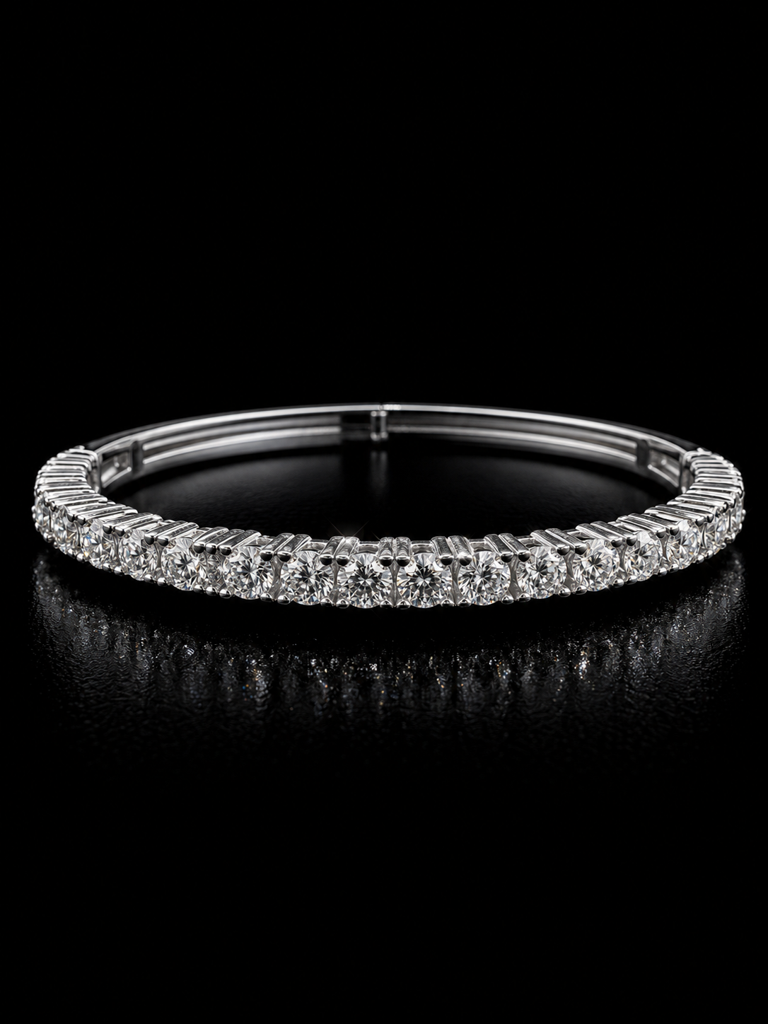925S Classic Moissanite Tennis Bangle – 3.10 CTW VVSD