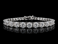 925S Round Cut Moissanite Tennis Bracelet – 27.2 CTW VVSD