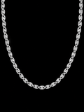 Italy 925S 4MM Diamond-Cut Disc Link Necklace