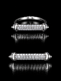 925S Pavé Bar Ring | CZ Fashion Ring | Size 8