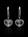 925S Heart Drop Earrings