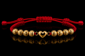 Golden Heart 18K Gold Macramé Bracelet