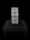 925S Double Row Moissanite Ring – 12 CTW VVSD