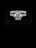 925S Moissanite Wedding Ring Set – 5 CTW VVSD