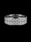 925S Double Row Moissanite Band Ring – 1.5 CTW | Size 10