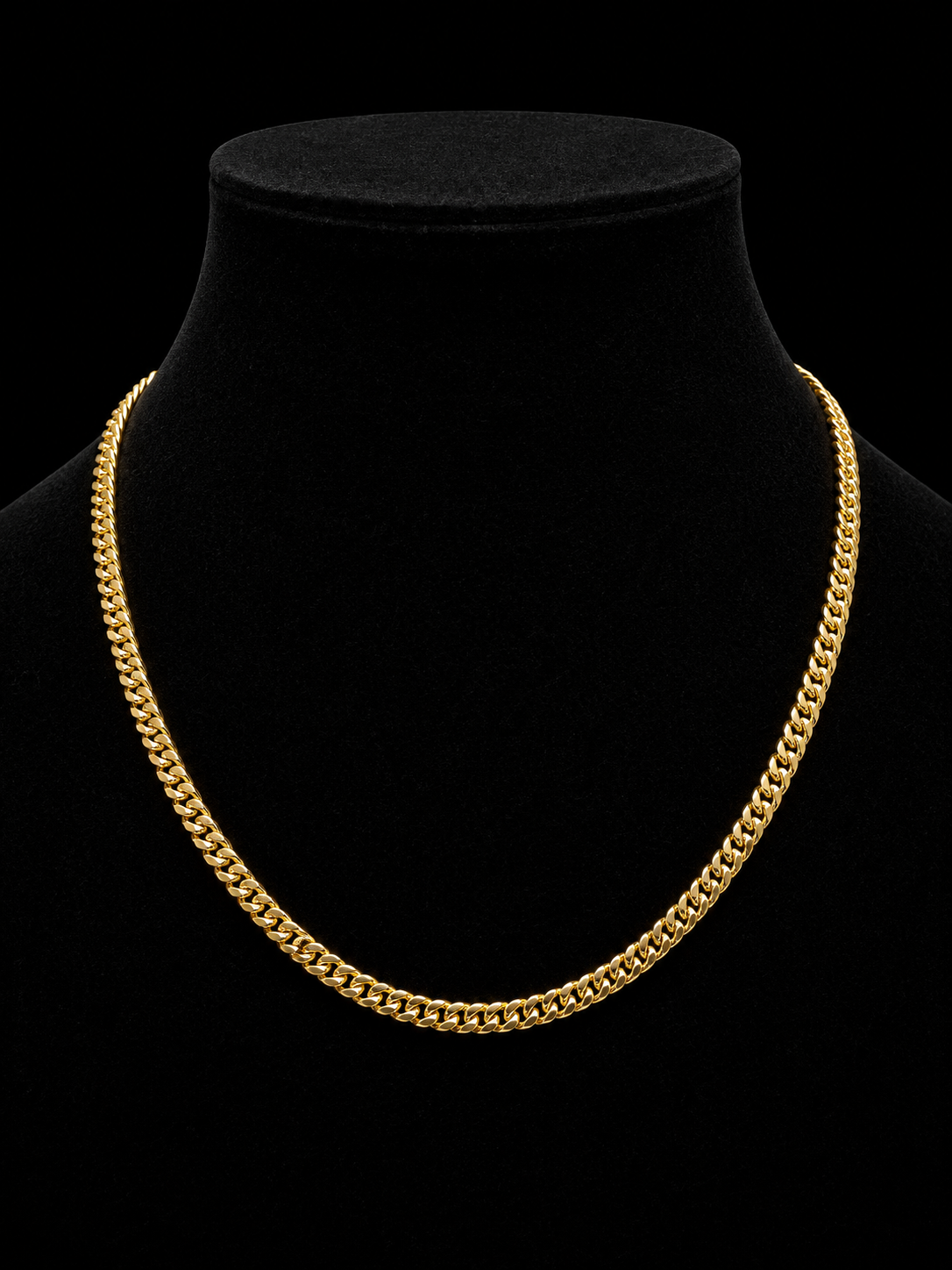 925S Gold Plated Cuban Box Link Necklace