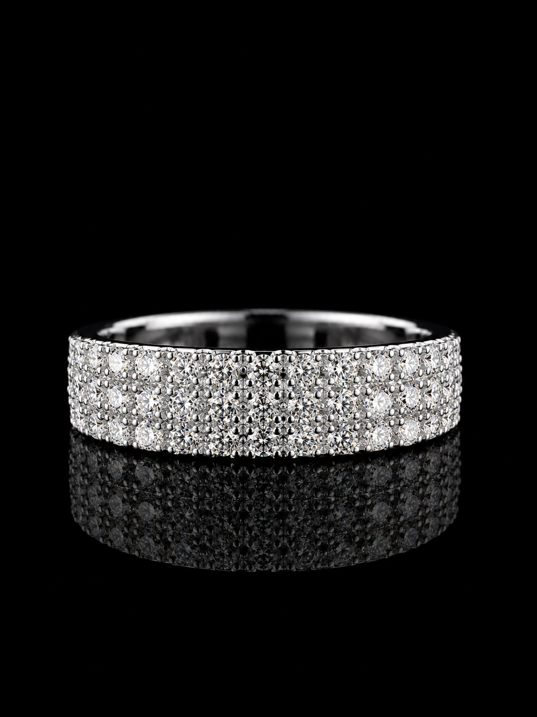 925S Pavé Moissanite Ring – 1.89 CTW VVSD