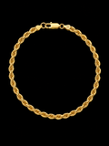 925S Gold Plated Rope Bracelet 7 "