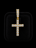 925S Gold Plated Moissanite Cross Pendant – 1 CTW VVSD