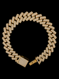925S Gold Plated Iced Cuban Link Bracelet – 7.55 CTW VVSD | 8"