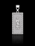 Virgin Mary Rectangle Pendant – 925S Religious Charm