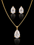 Pear-Cut Lab Diamond Jewelry Set – 14K Gold