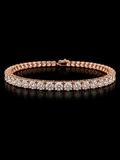 925S Rose Gold Plated Moissanite Tennis Bracelet – 11.5 CTW VVSD | 4MM | 8”
