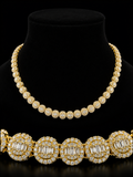 925S Gold Plated Moissanite Tennis Chain – 8.10 CTW VVSD | 18” | 6.5MM