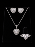 925S Heart Halo Jewelry Set – 4 CTW VVSD