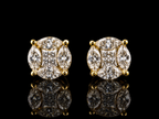 925 Sterling Silver Multi-Cut Moissanite Stud Earrings – 2.74 CTW