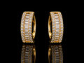 925 Sterling Silver Moissanite Hoop Earrings – 0.54 CTW