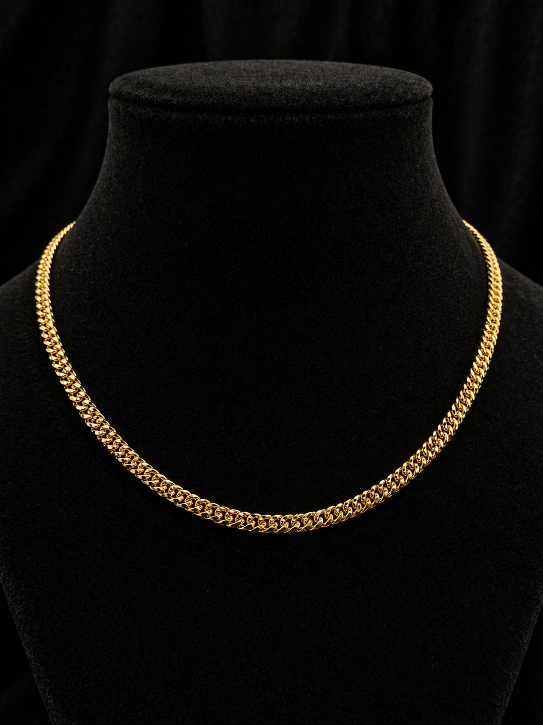 14K Solid Gold Franco Link Chain – 18 Inches