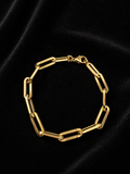 14K Solid Gold Paperclip Link Bracelet – 8 "