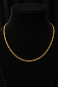 14K Solid Gold Small Cuban Link Chain – 18 Inches