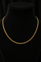 14K Solid Gold Small Cuban Link Chain – 18 Inches