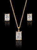 Radiant Lab Diamond Jewelry Set – 14K Gold