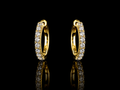 925S Gold Plated Moissanite Hoop Earrings – 0.15 CTW
