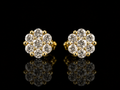 925S Moissanite Flower Stud Earrings – 1.05 CTW