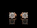 925S Rose Gold Plated Moissanite Stud Earrings – 1 CTW VVSD