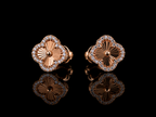 925 Sterling Silver Clover Moissanite Stud Earrings – 0.50 CTW VVSD