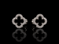 925 Sterling Silver Clover Moissanite Stud Earrings – 0.50 CTW VVSD