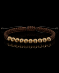 18K Gold Beaded Macramé Bracelet