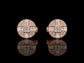 925S Rose Gold Multi-Cut Moissanite Stud Earrings – 0.89 CTW