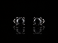 4MM 925S Black Moissanite Stud Earrings – 0.60 CTW