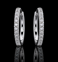 925S Classic Moissanite Hoop Earrings – 0.15 CTW