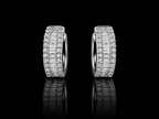 925 Sterling Silver Moissanite Hoop Earrings – 0.54 CTW