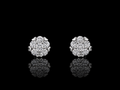 925S Floral Moissanite Stud Earrings – 0.48 CTW