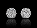 925S Moissanite Flower Stud Earrings – 1.05 CTW