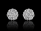 925S Moissanite Flower Stud Earrings – 1.05 CTW